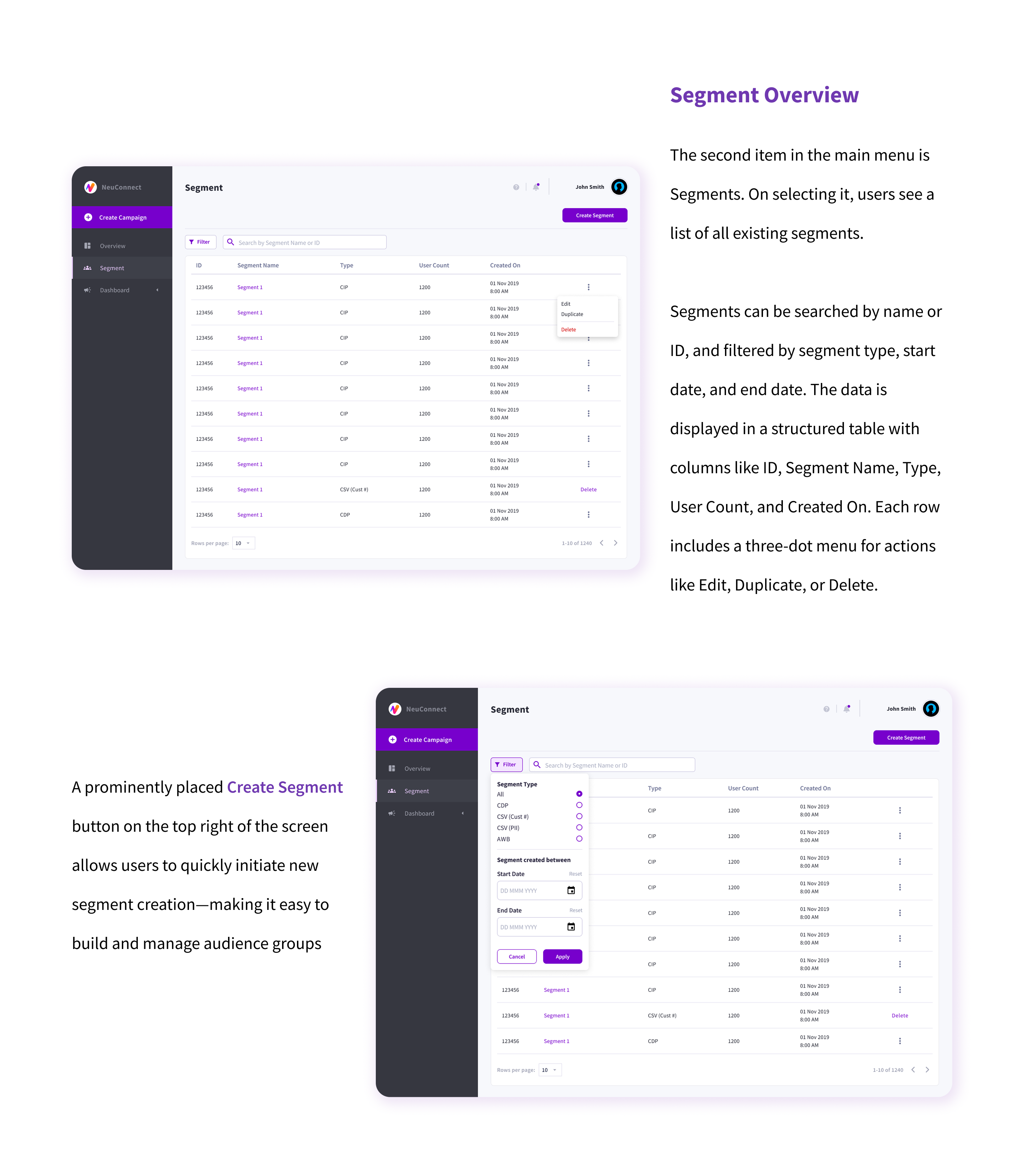 Tata NeuConnect, Segment overview
