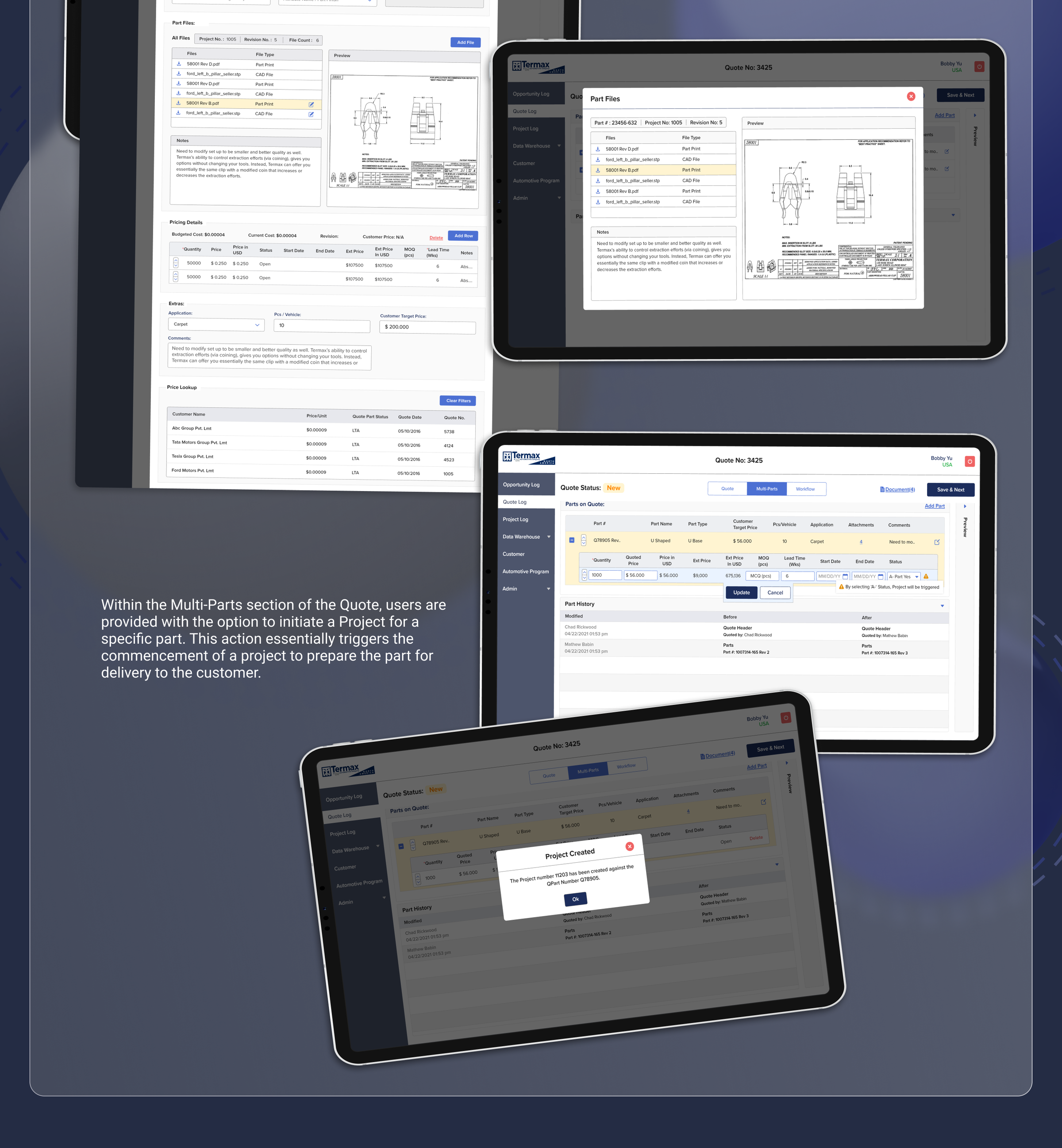 Termax CRM, Quote management designs, part 2 of 2