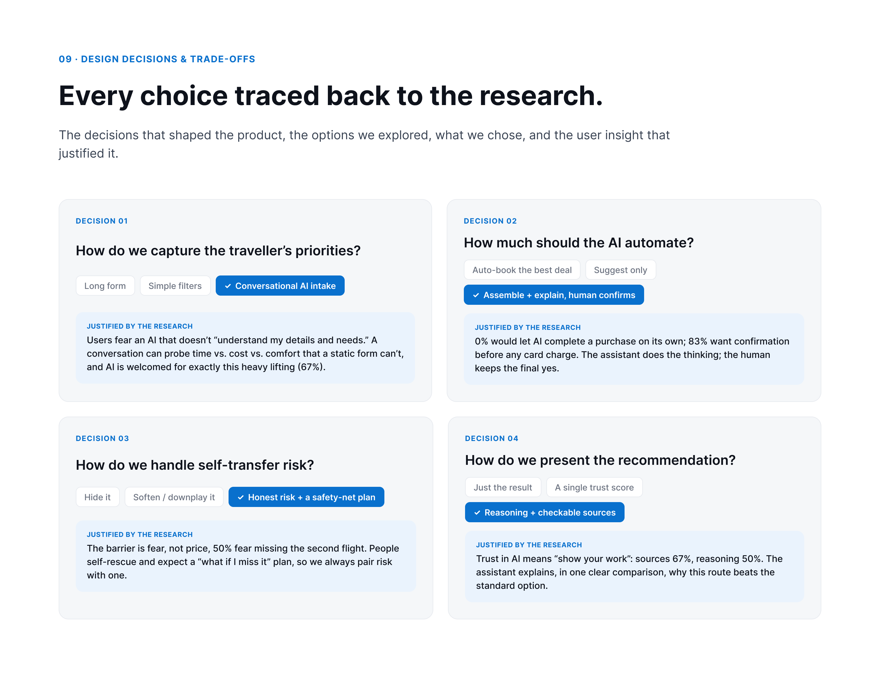 Wayfare, Design decisions